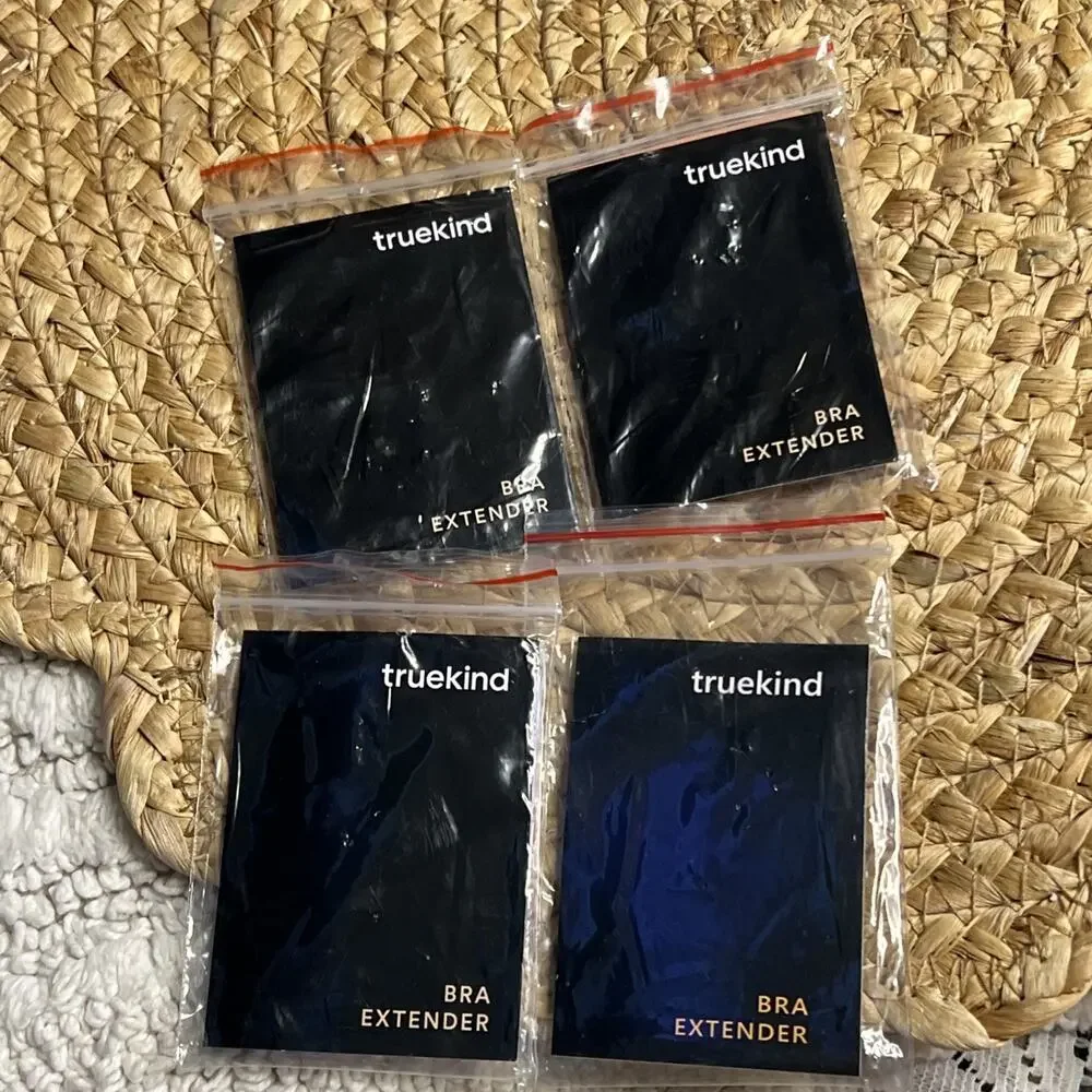 Shapermint Truekind 3 Hook 4 Row Bra Extender Beige Black Lavender Peach Set/4